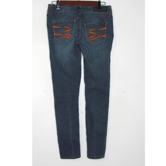 Seven7 Legging Dark Distressed Wash Denim Jeans - Picture 2 of 12